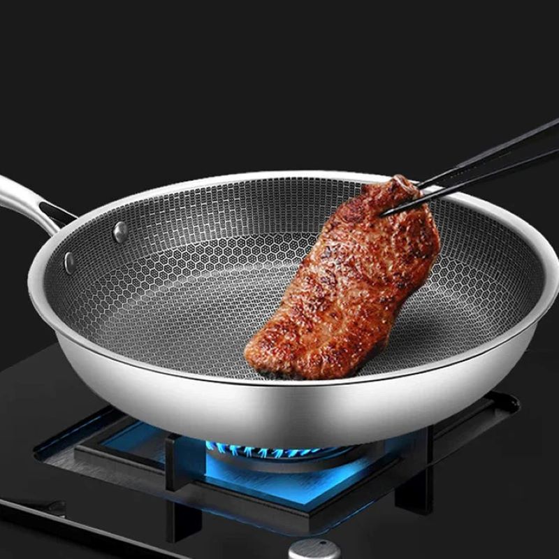 Premium Stainless Steel Hexagonal Fry Pan