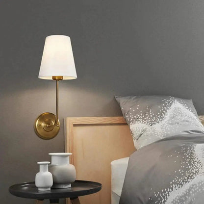 Stylish Textured Wall Light with Fabric Shade