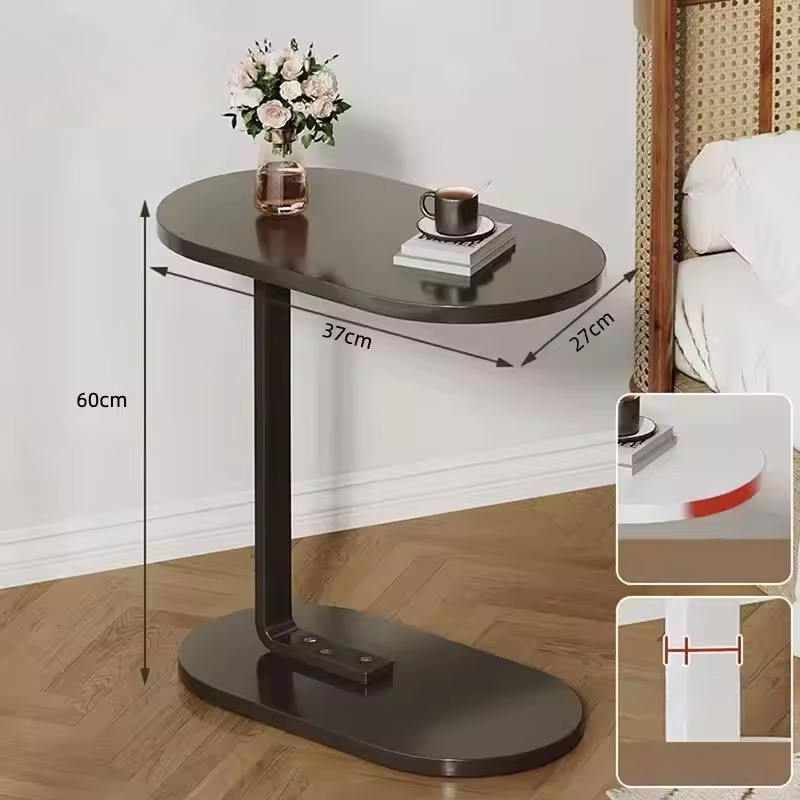 Space Saving C Side Table Modern Sleek Design