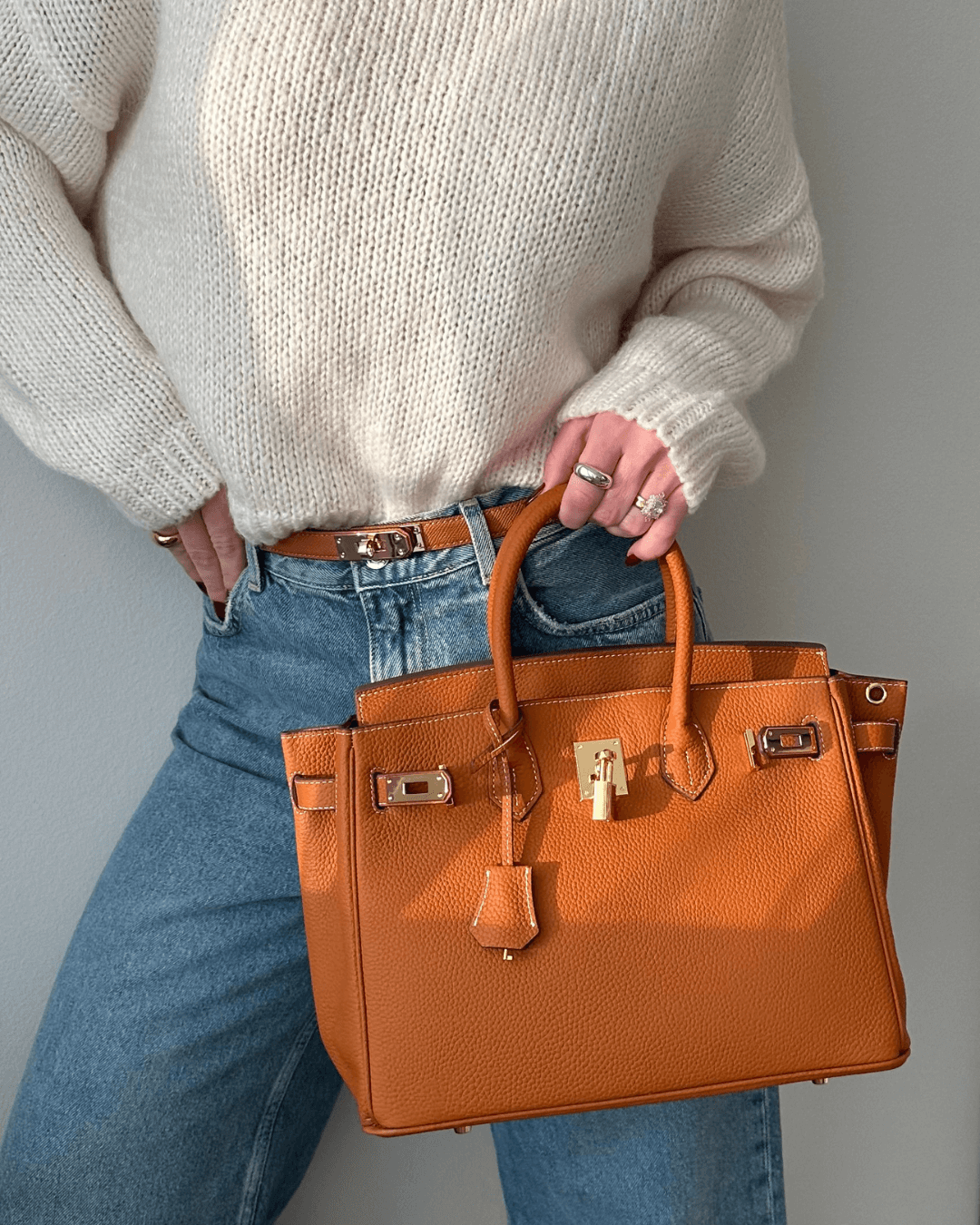 Classic Genuine Leather Tote Bag for Women