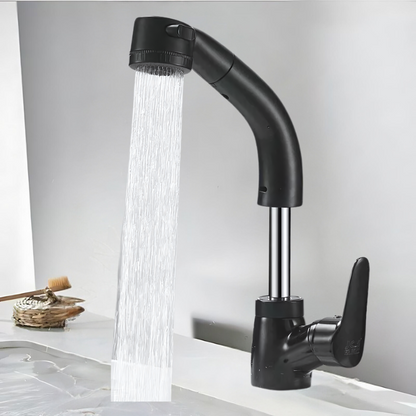 Adjustable Gold Tone Kitchen Faucet for Easy Use