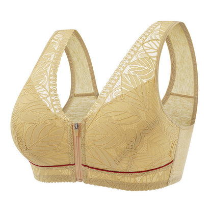 Simple Lace Bralette with Zip Front Closure