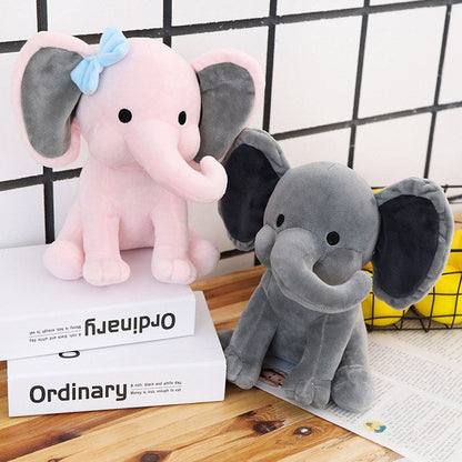 Soft Grey Cuddle Elephant Pillow for Kids