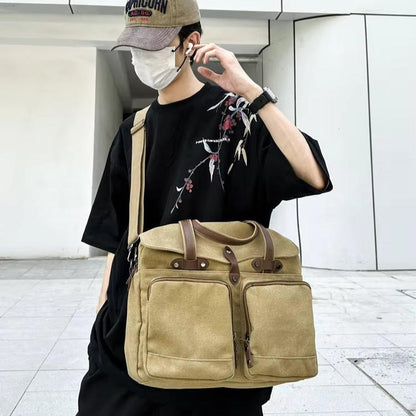 Classic | Big Canvas Cross Body Travel Messenger Bag