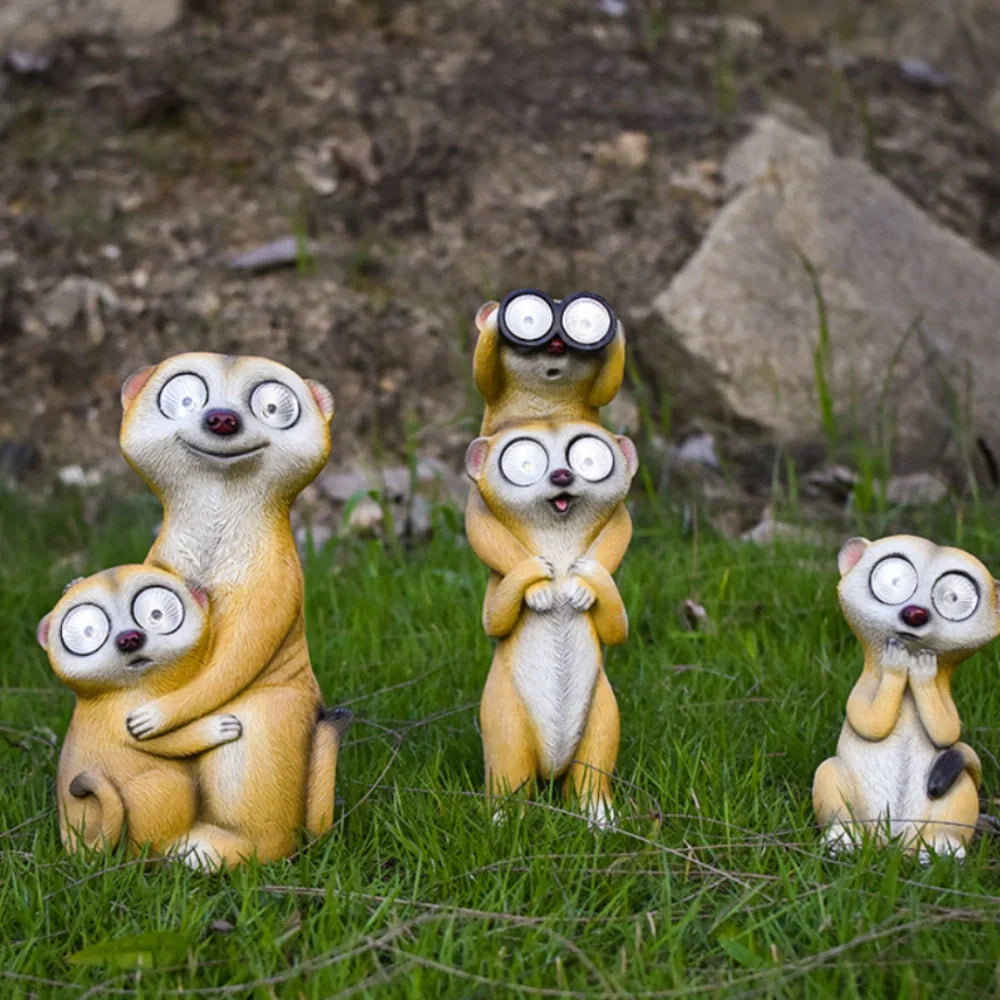 Colorful Solar Meerkat Garden Lights