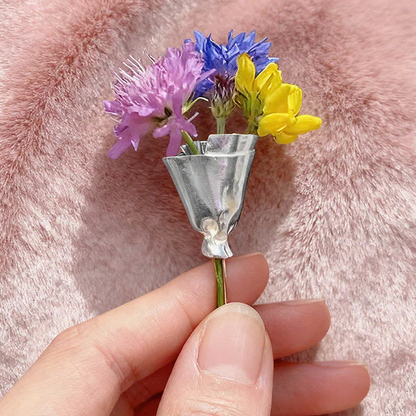 Floral Flower Pin Brooch - Fesara