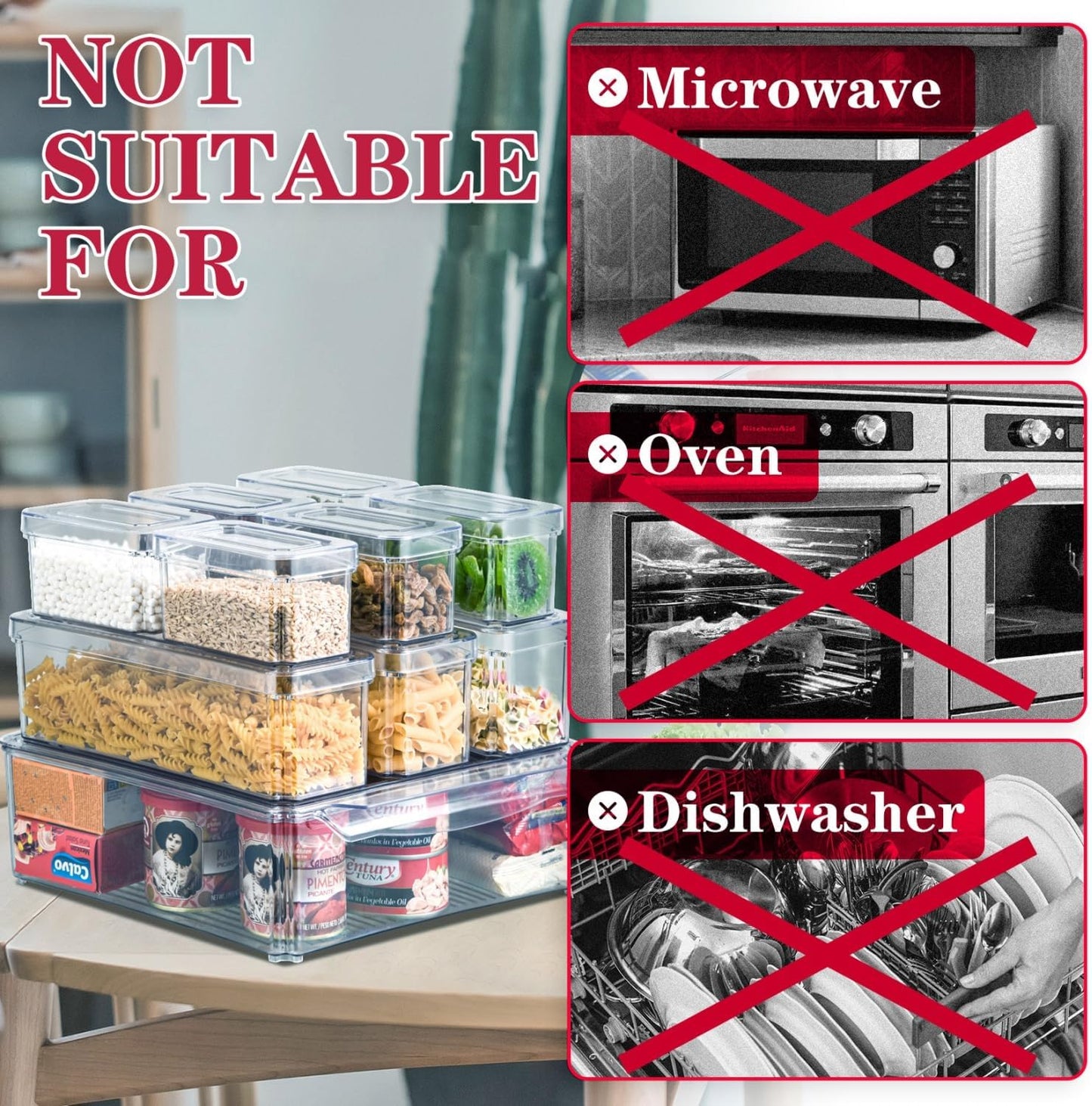 Space Saving Fridge Storage Containers Set