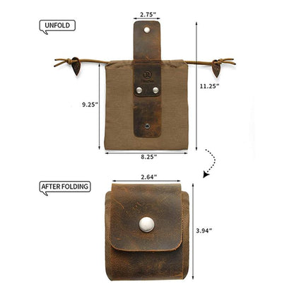 Rugged Outdoor Leather Survival Backpack