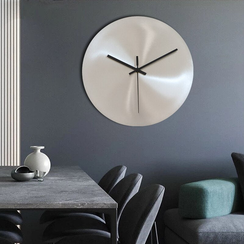 Slim Stainless Steel Modern Wall Clock