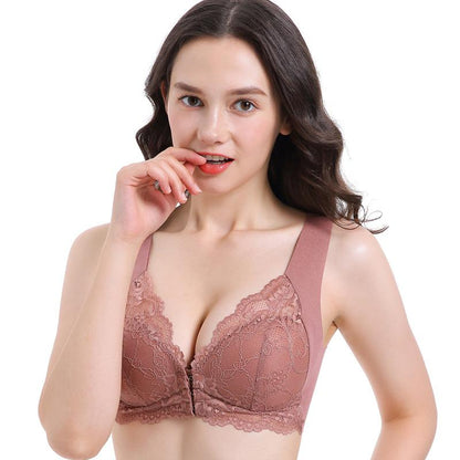 Delicate Lace Bra with Front Closure