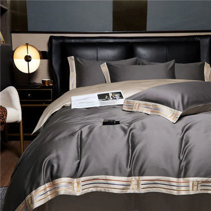 Soft Cotton Satin Duvet Cover Set for Bed