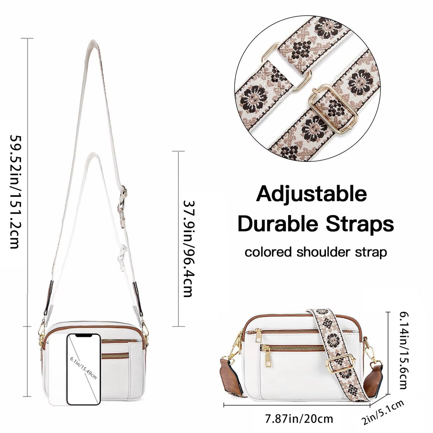 Versatile Ladies Crossbody Bag with Adjustable Strap