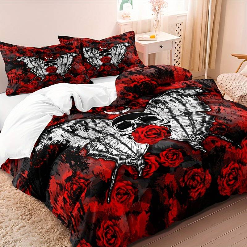 Dark Romantic Skull Bedding Set