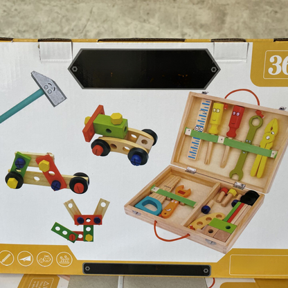 Kids Wooden Tool Box Set