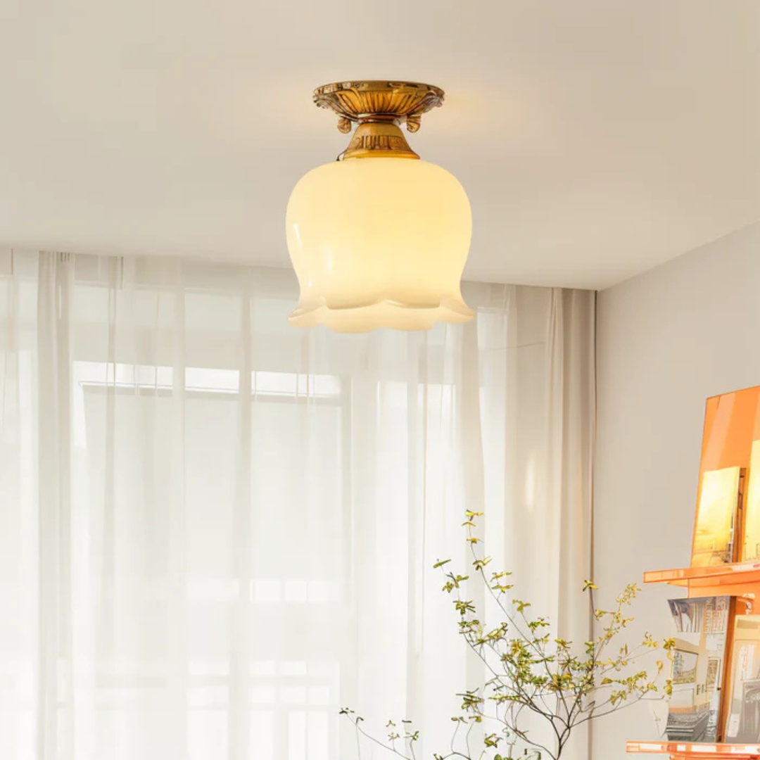 Classic Floral Hanging Light Fixture - Fesara