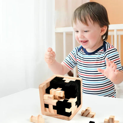 Challenging 3D Wood Puzzle Brain Teaser Toy