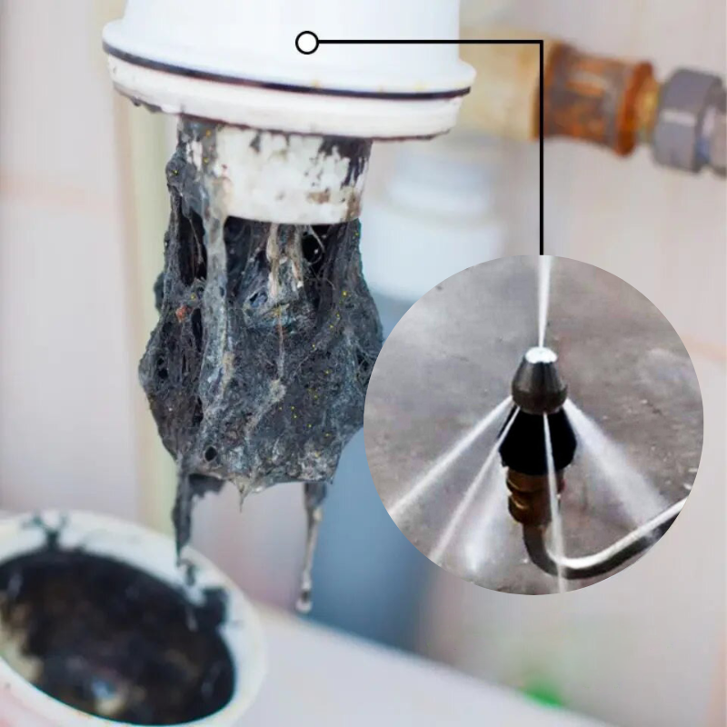 Powerful Sewer Jetting Nozzle – Heavy Duty Pipe Cleaner Sprayer