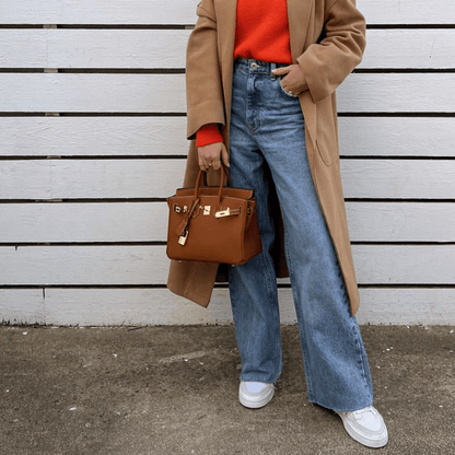 Classic Genuine Leather Tote Bag for Women