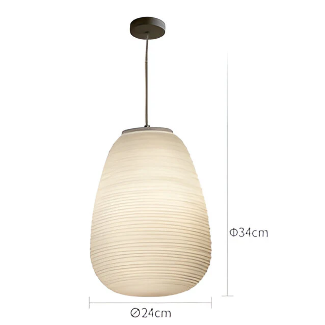 Elegant Opal Glass Hanging Light - Fesara