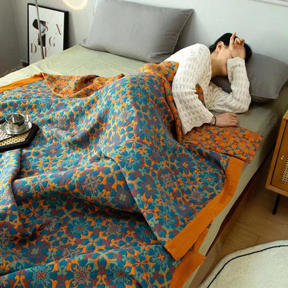 Colorful Patchwork Cotton Bedding Quilt - Fesara