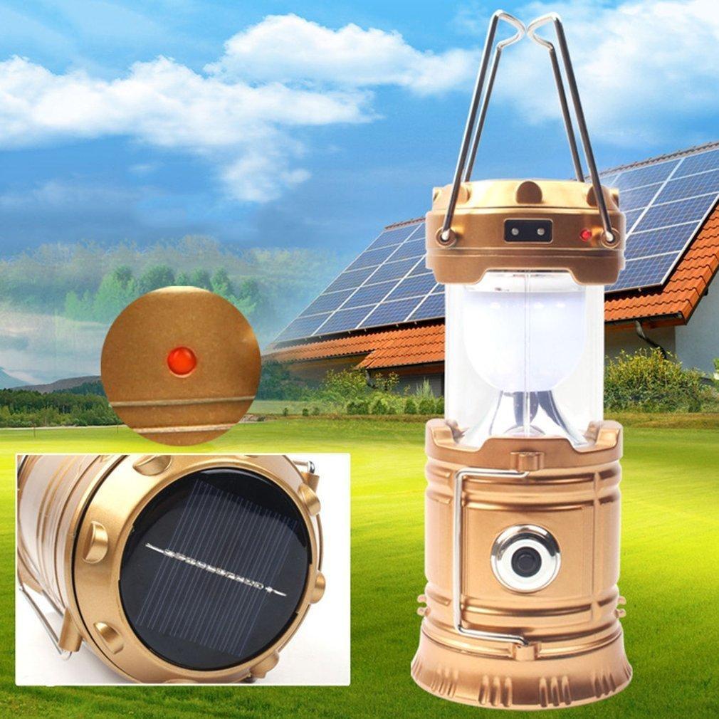 Outdoor Solar LED Camping Light Lantern Flashlight