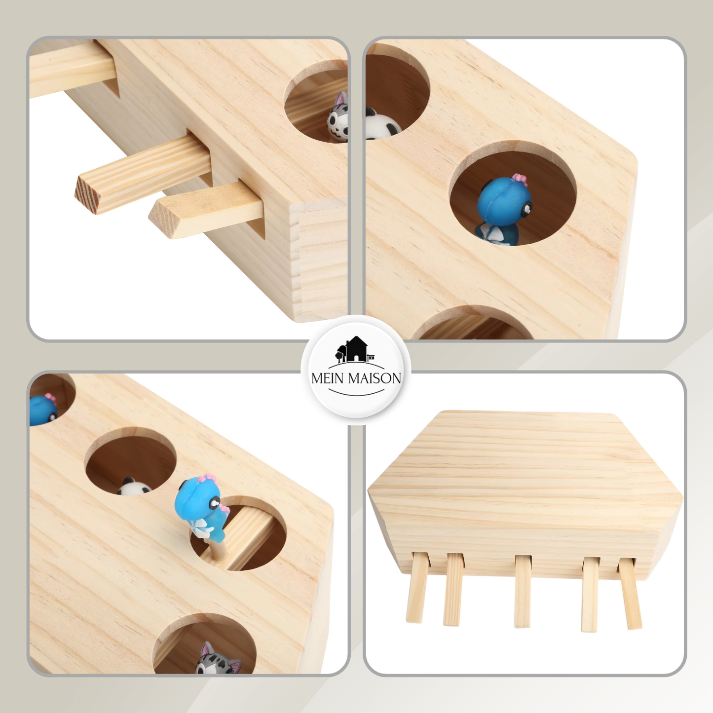 Fesara PawFun Wood Cat Toy Tower