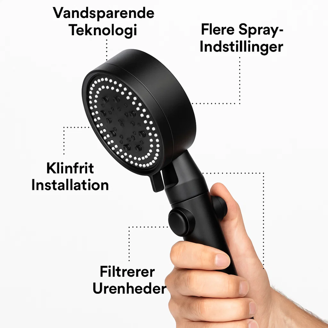 Low Flow Spa Shower Head with Adjustable Settings