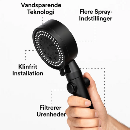 Low Flow Spa Shower Head with Adjustable Settings