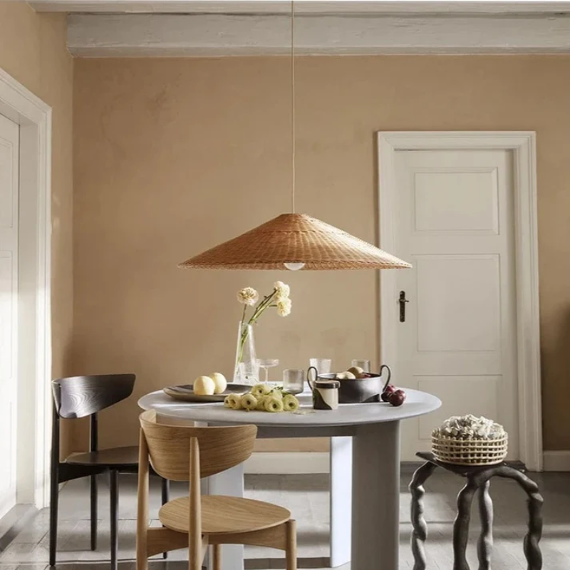 Natural Bamboo LED Hanging Light