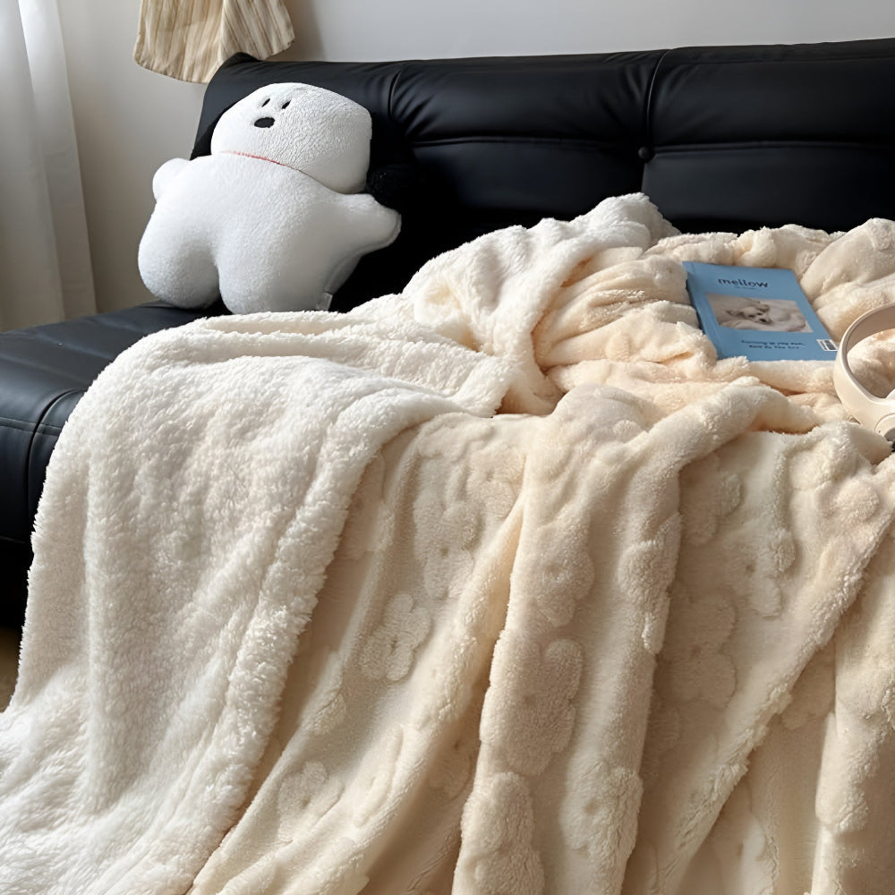 Plush Cozy Sherpa Throw Blanket