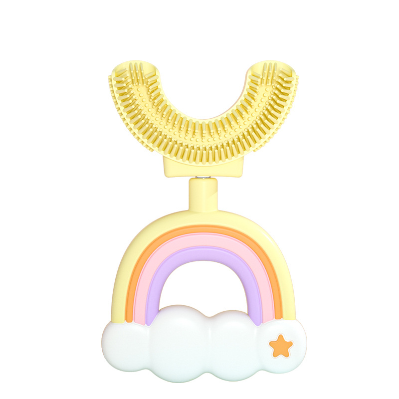 Colorful Kids Silicone Toothbrush Fun Design