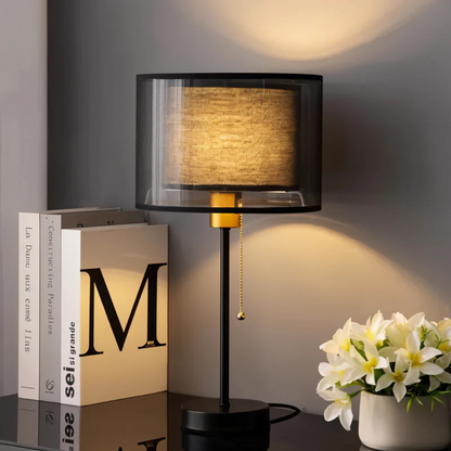 Stylish Table Lamp with Soft Dual Shade