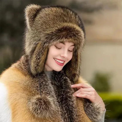 Adorable Faux Fur Raccoon Family Hat