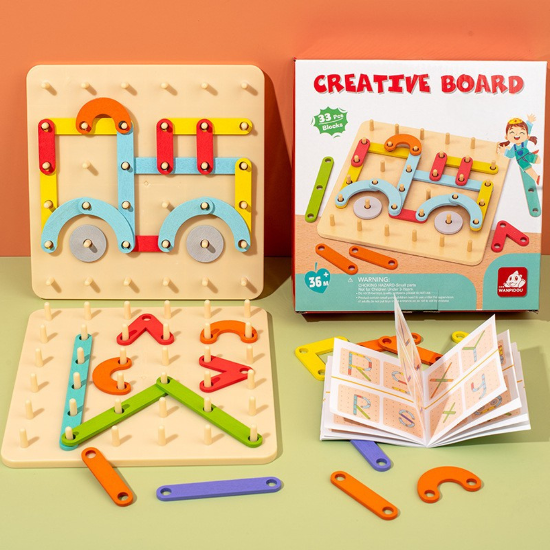 Educational Wood Nail Sorting Toy