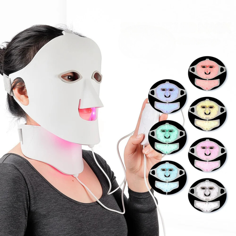 LED Face Mask with 7 Color Lights for Skin Rejuvenation