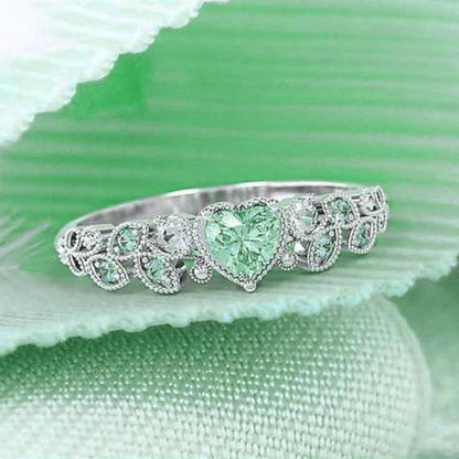 Trendy Heart Shaped Diamond Engagement Ring