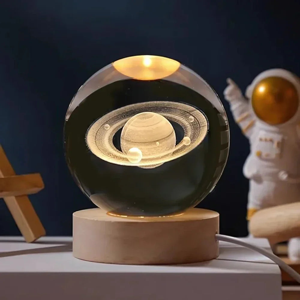 Unique 3D Carved Crystal Orb