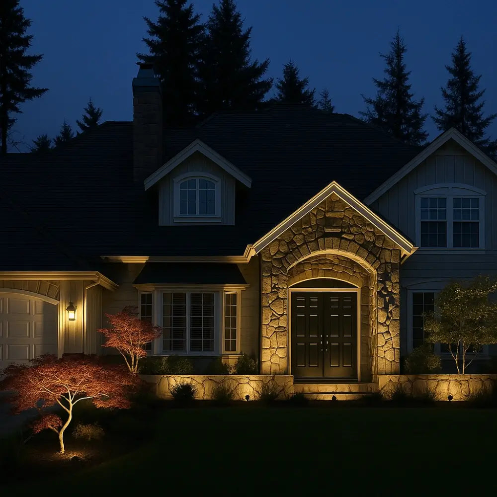 Bright Solar Powered Yard Spotlight Waterproof Outdoor Lamp - Fesara