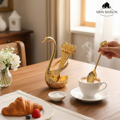 Elegant Swan Coffee Spoon