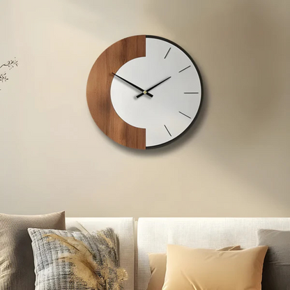 Big Solid Wood Wall Clock | Quiet Contemporary Home Decor