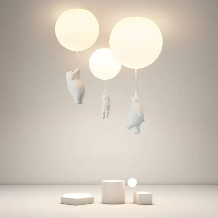 Cute Kids Cloud Lamp with Teddy Bear Design - Fesara