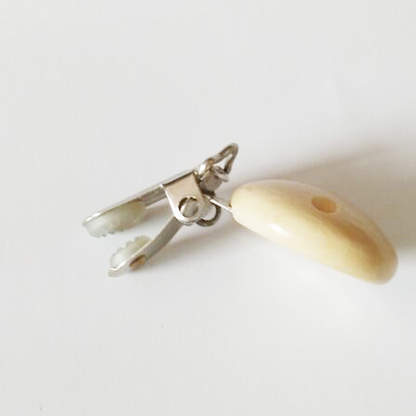 Natural Wood Baby Clip with Easy Metal Fastener