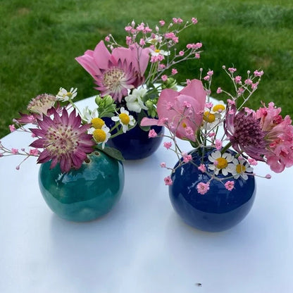Unique Handmade Perforated Stone Vase Table Decor