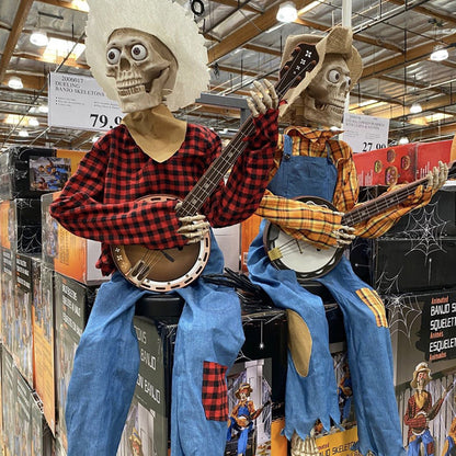 Funny Cartoon Banjo Skeleton Figures