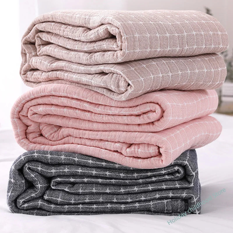 Lightweight Cozy Cotton Throw Blanket - Fesara