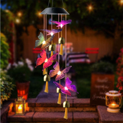 Solar Powered Glass Pendant Light