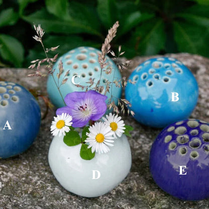 Unique Handmade Perforated Stone Vase Table Decor - Fesara