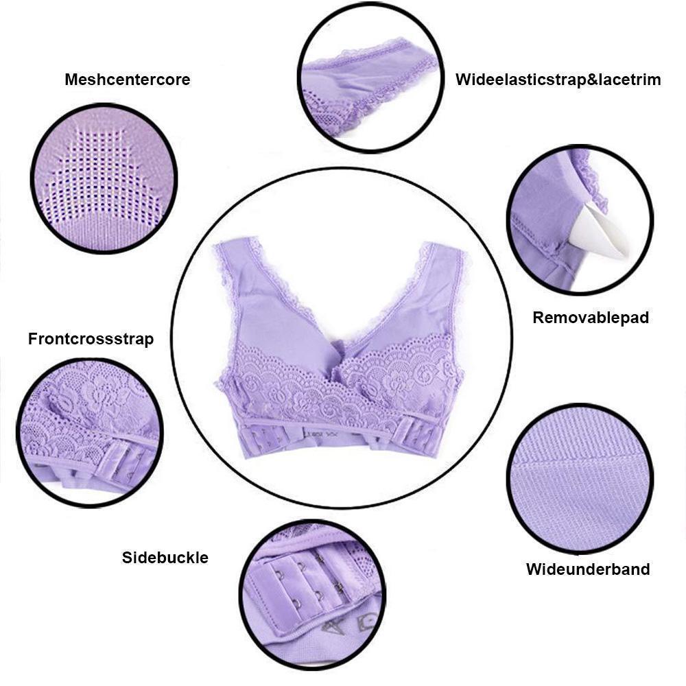 Comfortable Front Closure Lace Bra