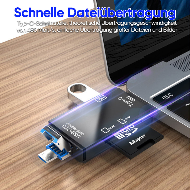 Multi-Function 6-in-1 USB Card Reader