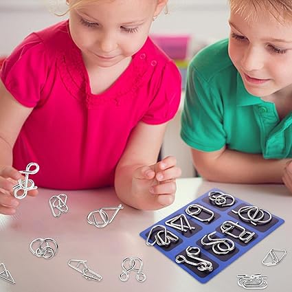 Challenging Metal Puzzle Brain Teaser Ring Toy